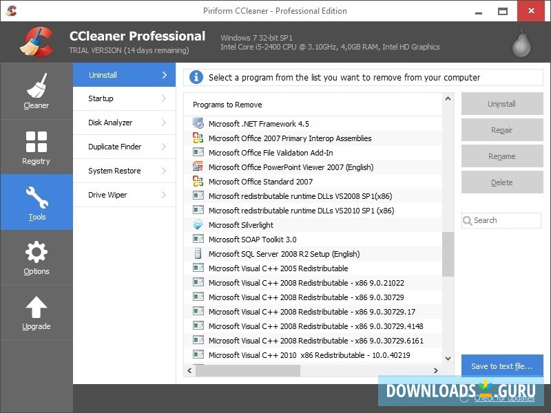 ccleaner uninstaller download