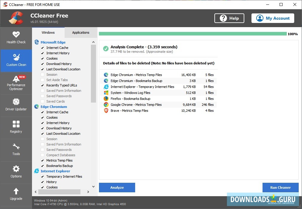 ccleaner custom app definitions download