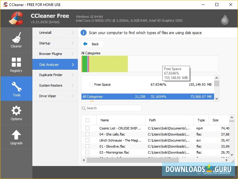 ccleaner disk analyzer download
