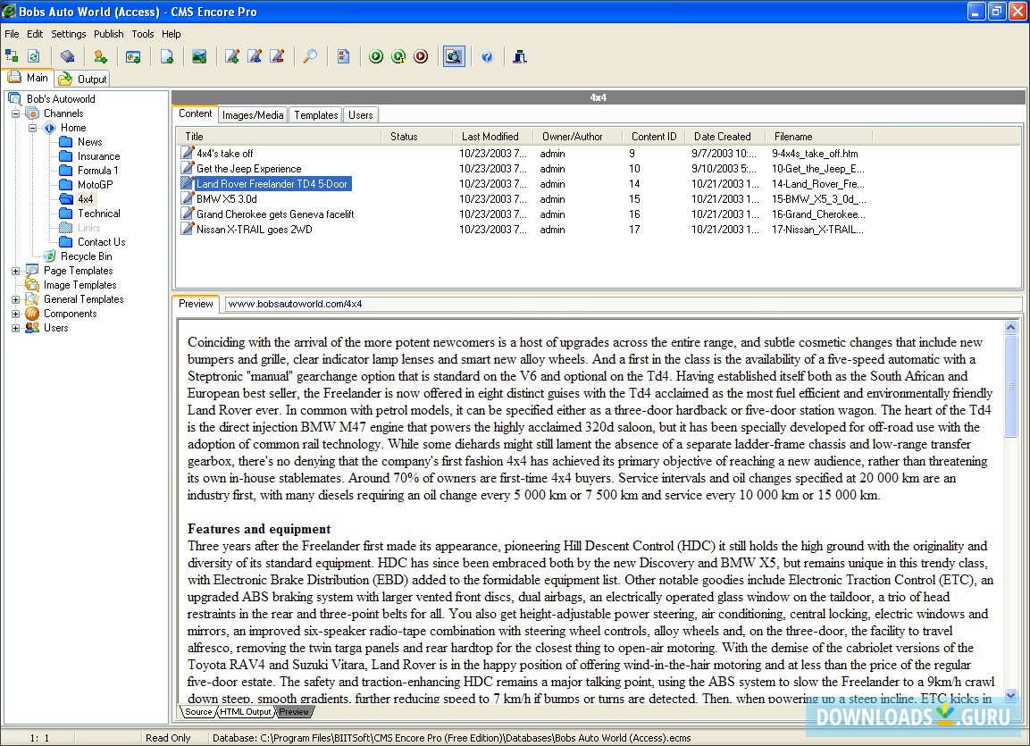 CMS Encore Pro (Free Edition)