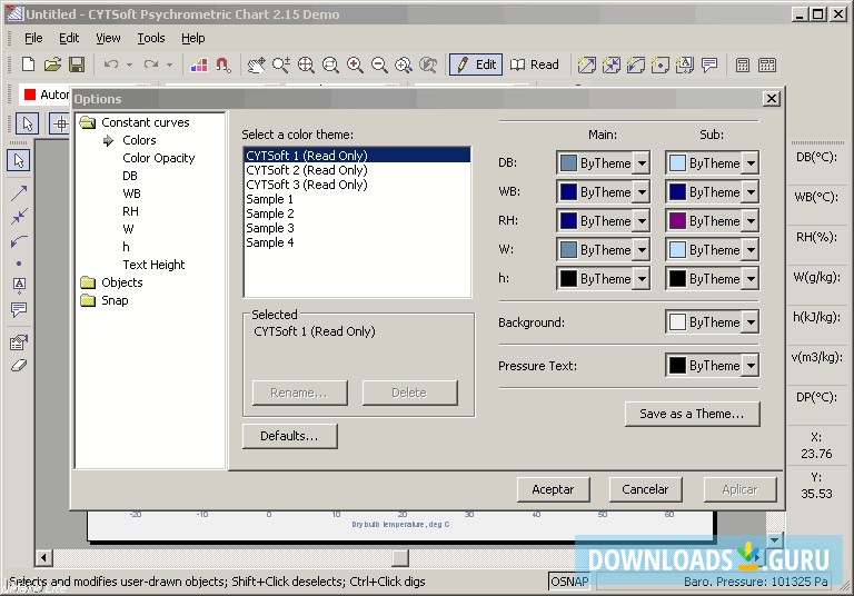 CYTSoft Psychrometric Chart Demo