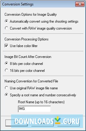 Conversion Settings