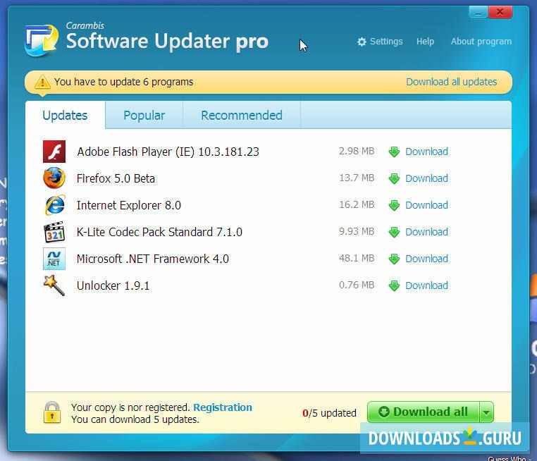 Download Carambis Software Updater Pro For Windows 1087 Latest