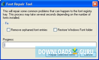 Font Repair Tools