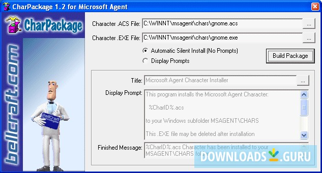 CharPackage for Microsoft Agent