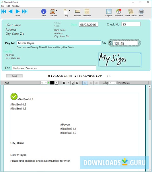 Check Writer III Plus