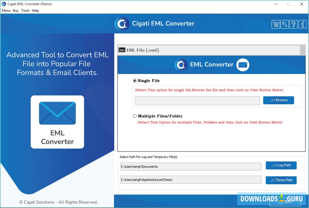 Cigati EML to PST Converter