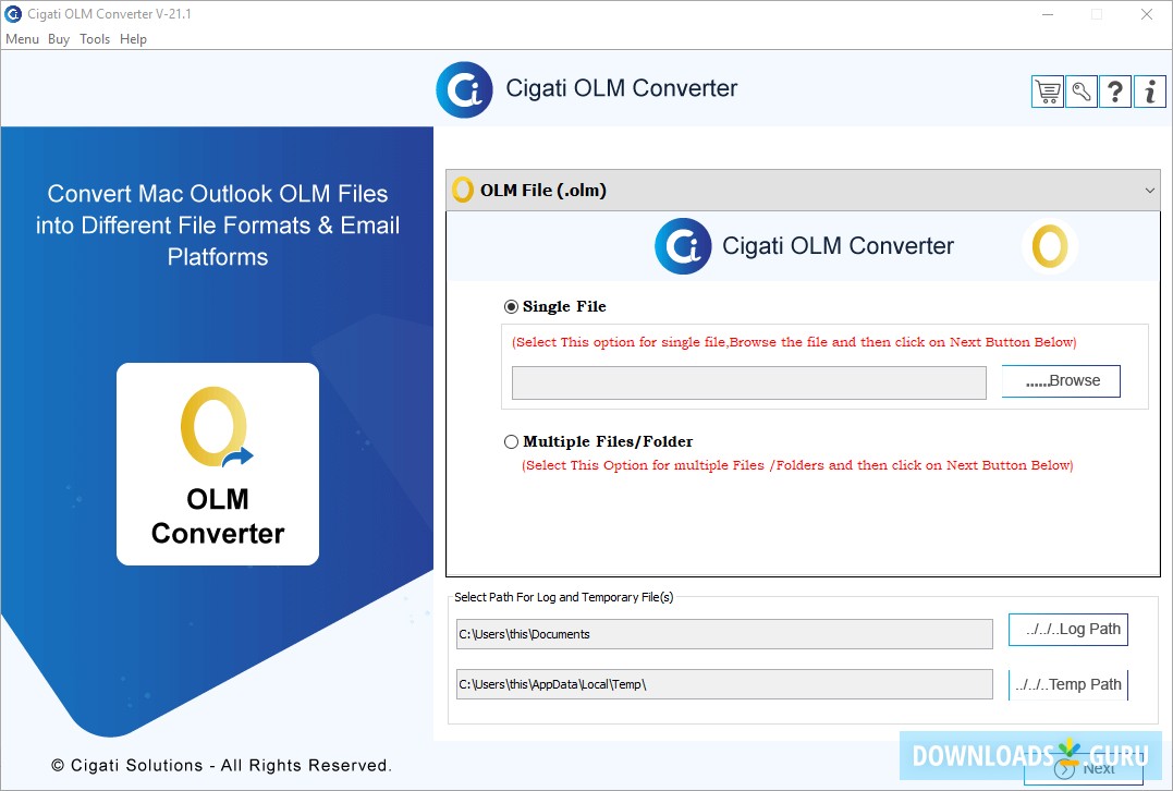 Cigati OLM Converter