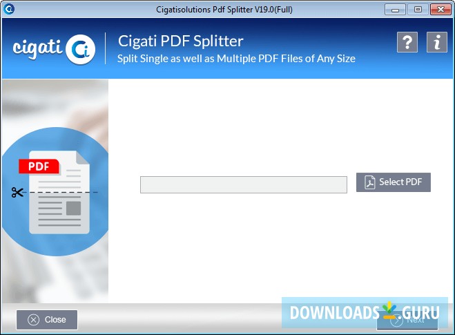 Cigati PDF File Splitter