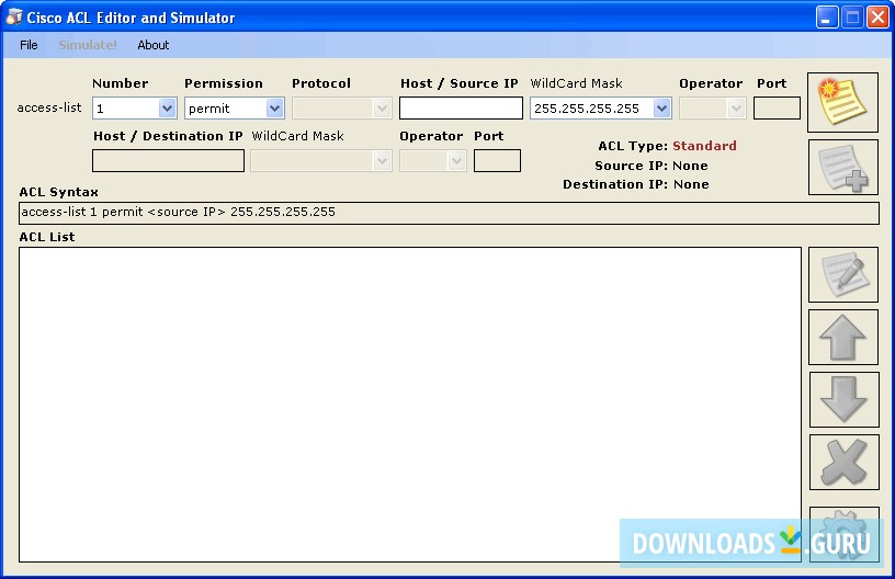 Cisco ACL Editor and Simulator