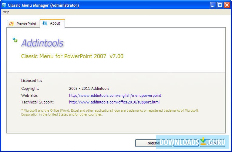 Classic Menu for PowerPoint 2007