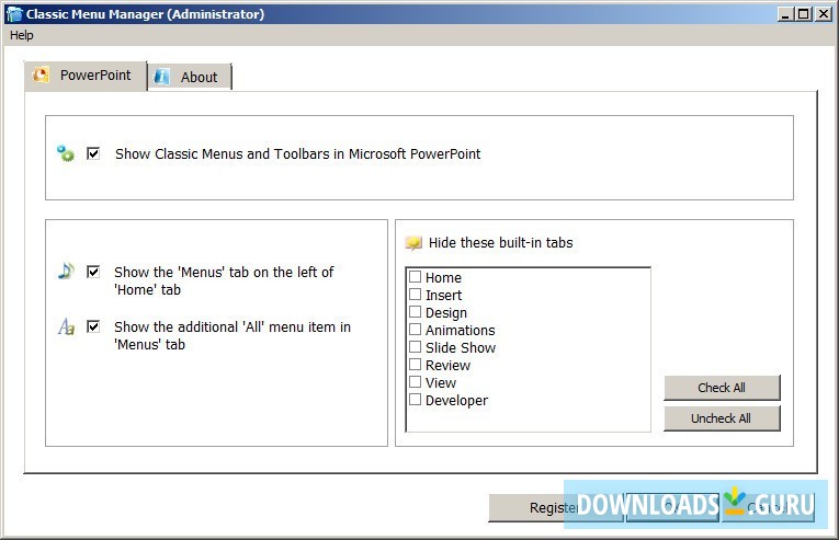 Classic Menu for PowerPoint 2007