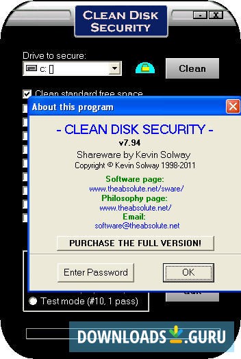 clean disk security v7.84