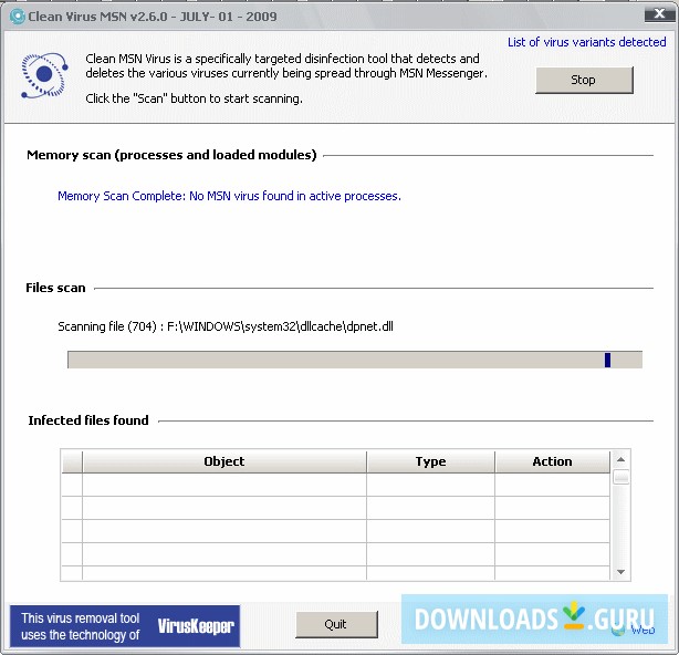 Clean Virus MSN