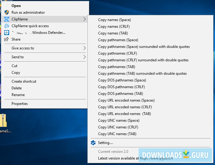 ClipName Submenu - Multiple Files