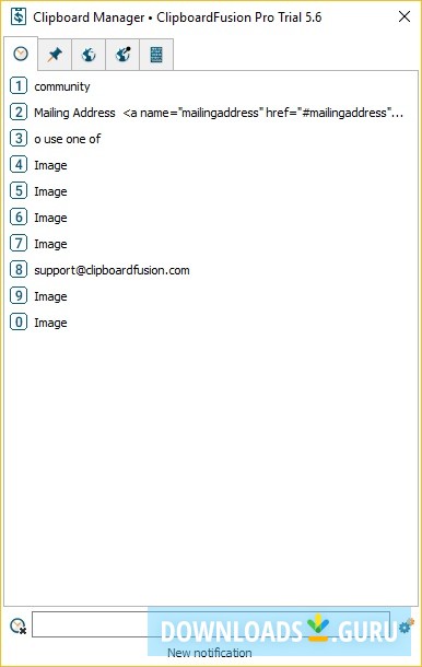 Clipboard Manager List