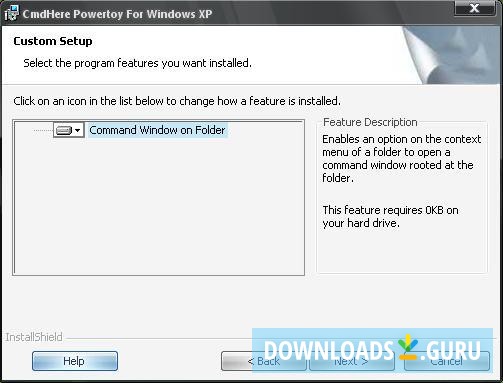 CmdHere Powertoy For Windows XP