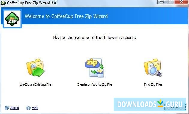CoffeeCup Free Zip Wizard