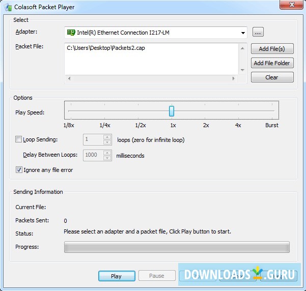 Colasoft Packet Player