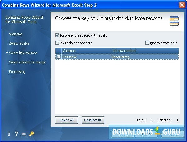 Program wizard window