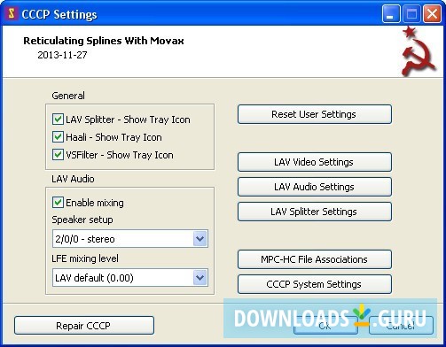 Settings Window