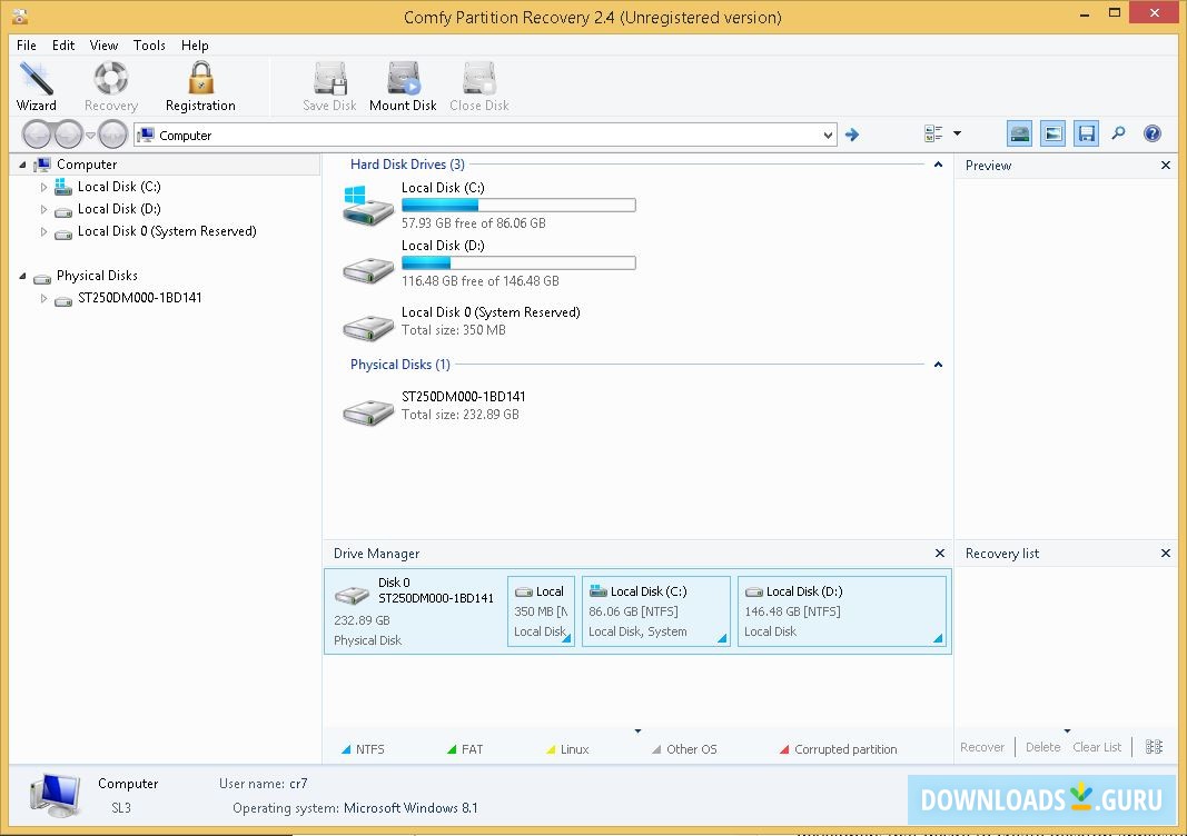 Comfy Partition Recovery