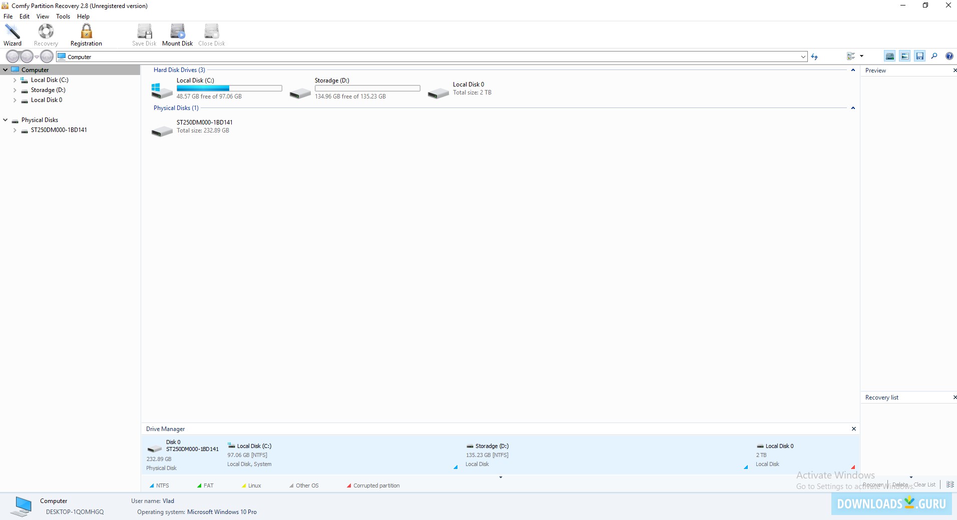 Comfy Partition Recovery