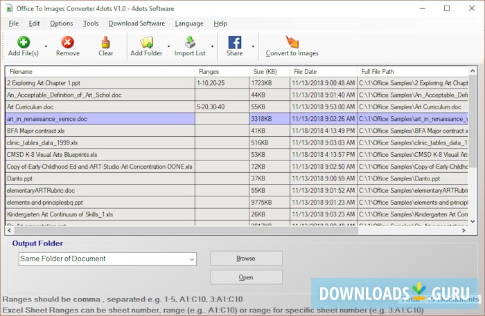 Convert Office to Images 4dots