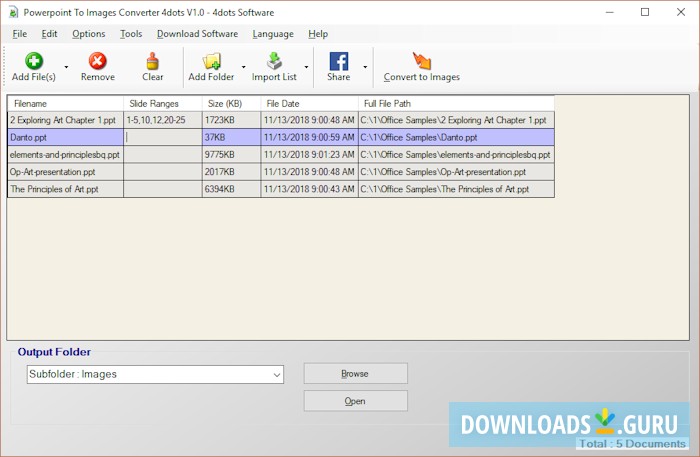Convert Powerpoint to Images 4dots