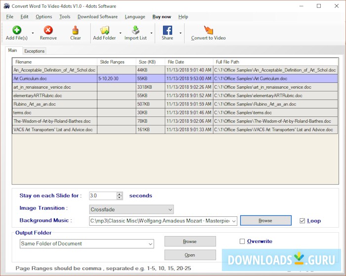 Convert Word to Video 4dots