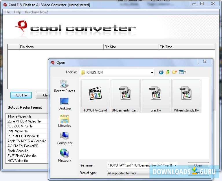 Adding FLV flash files