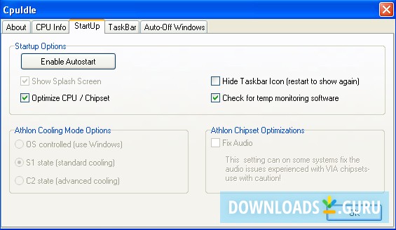 Startup Settings