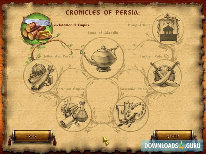 Chronicle selection screen