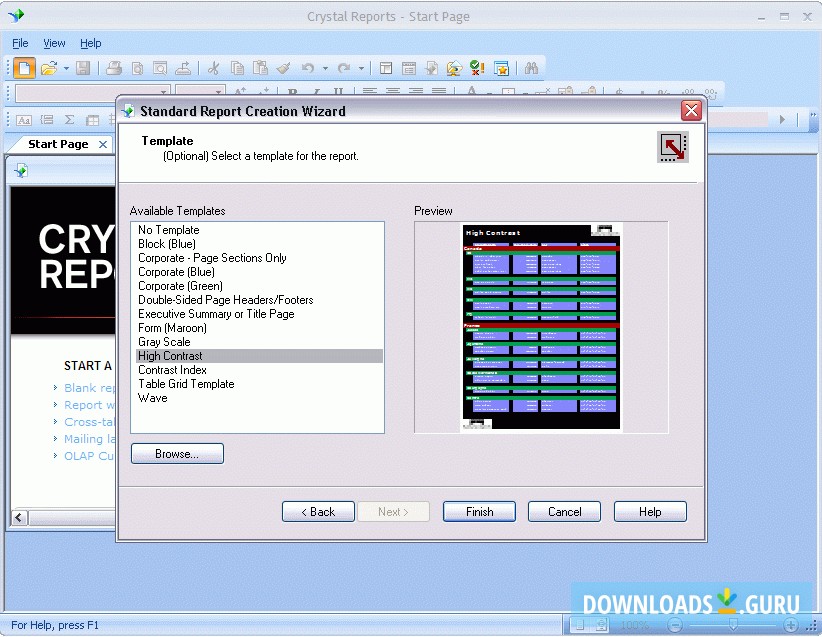 crystal reports tabular layout