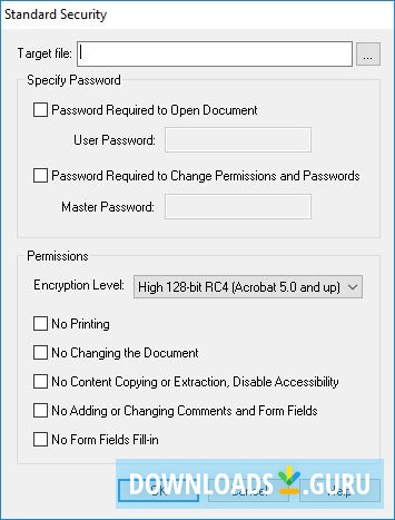 Encrypting PDF
