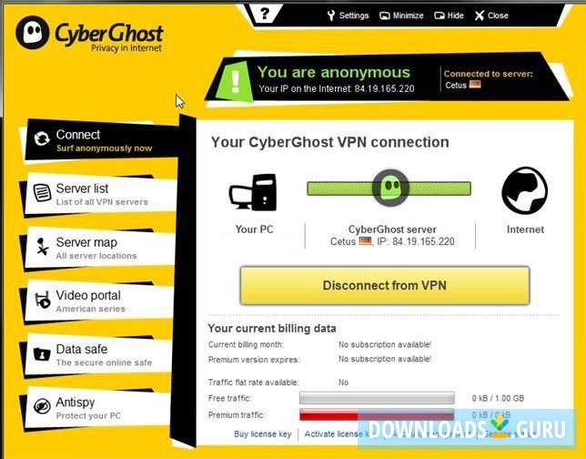 cyberghost secure vpn