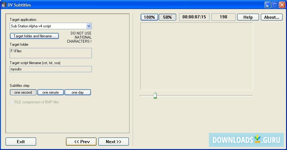 Subtitle Type Selection