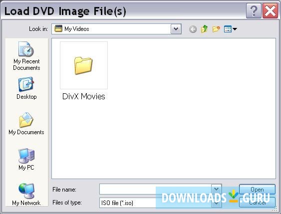 Load DVD image files