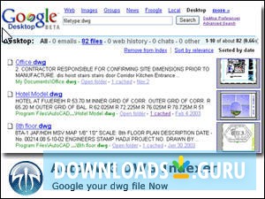DWG 2010 Indexer for Google Desktop