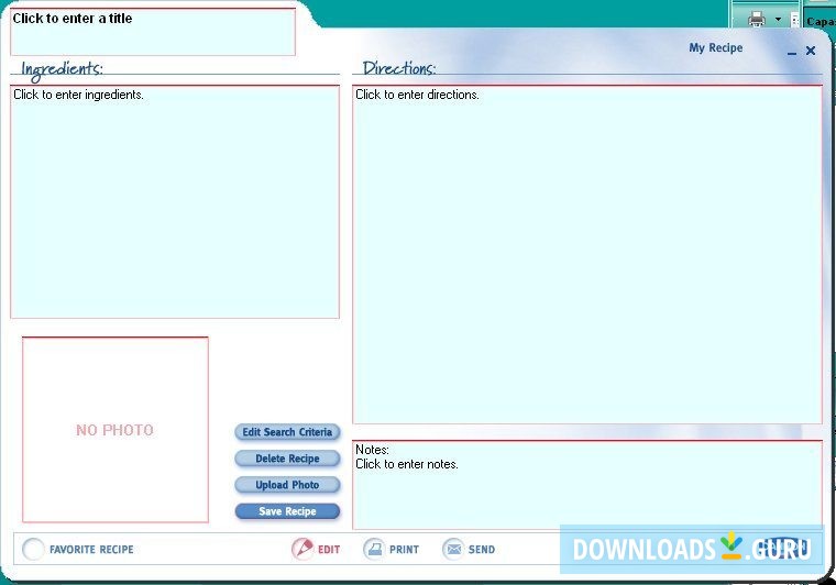 You can add your own recipes using the Add Recipe template