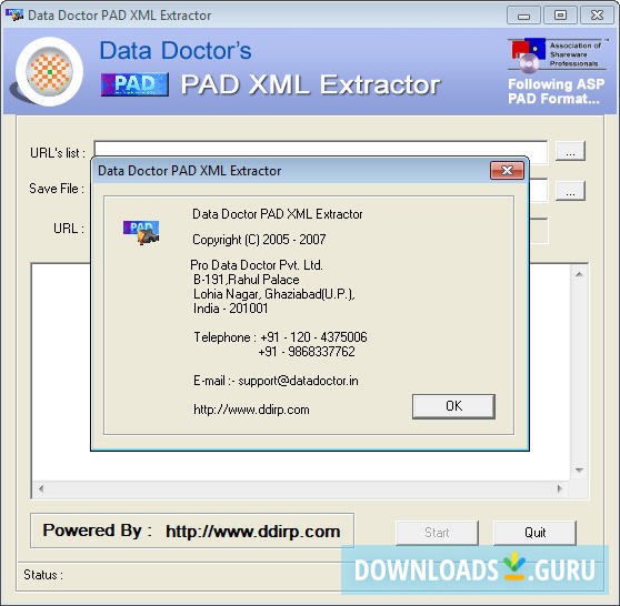 Data Doctor PAD XML Extractor