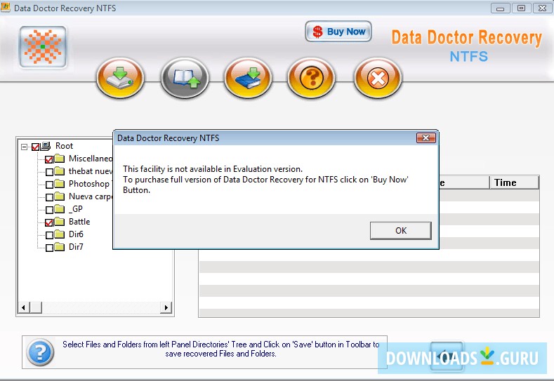 ntfs free data recovery