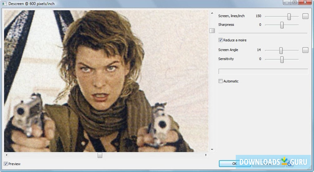 Descreen Plug-in for Adobe Photoshop