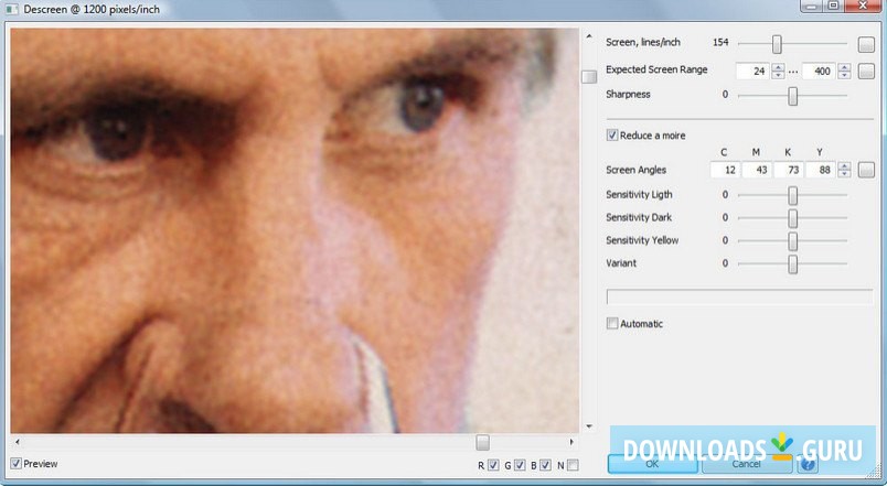 Descreen Plug-in for Adobe Photoshop
