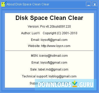 Disk Space Clean Clear