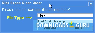Garbage File Input window