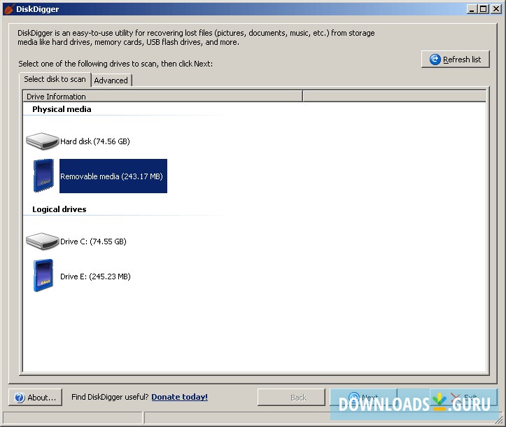 download the new for windows DiskDigger Pro 1.79.61.3389