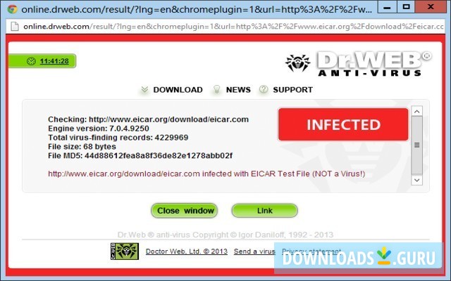 Download Dr.Web Anti-Virus Link Checker for Windows 10/8/7 (Latest