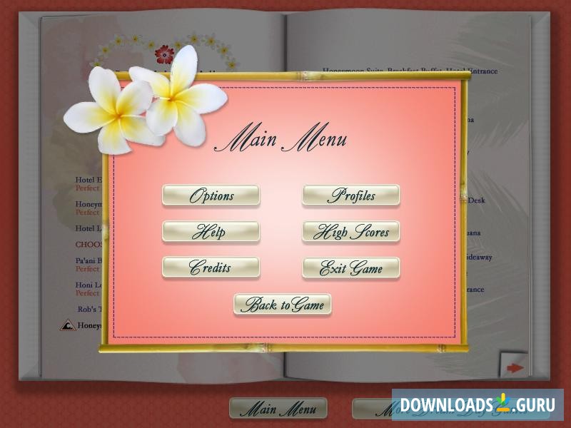 Main menu