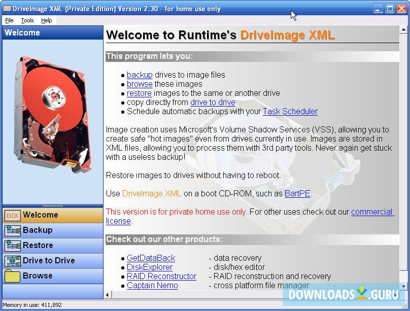 DriveImage XML